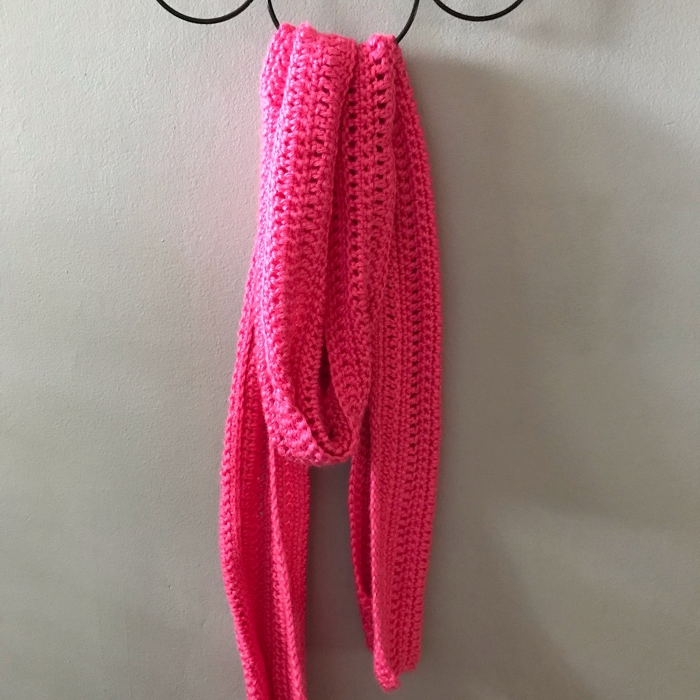 Pink handmade scarf